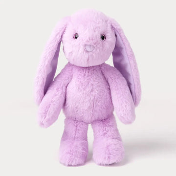 Zacht pluche knuffelkonijn Lily van Creasowl, 25 cm met glitterogen en fluwelige textuur in diverse kleuren.