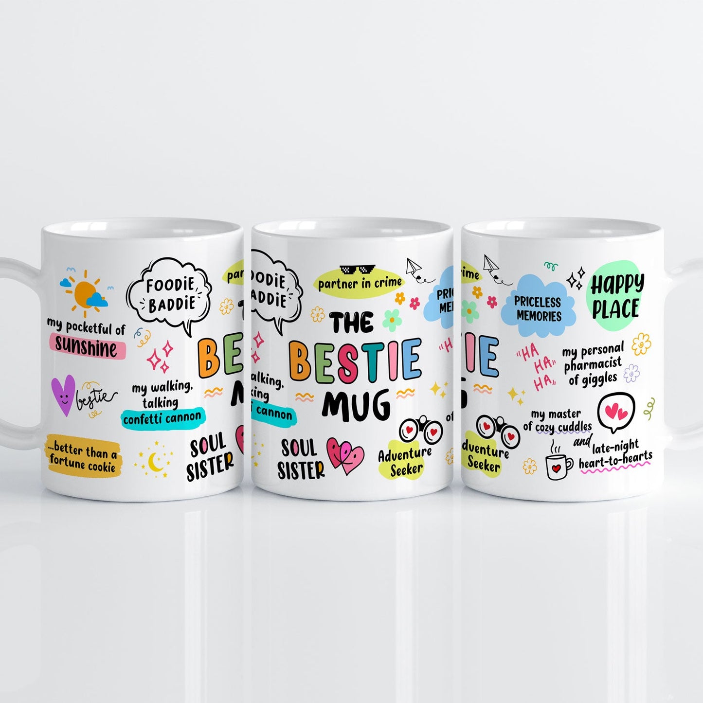 The Bestie Mok π β Motiverende Spreuken | Keramische Mok 330ml Creasowl