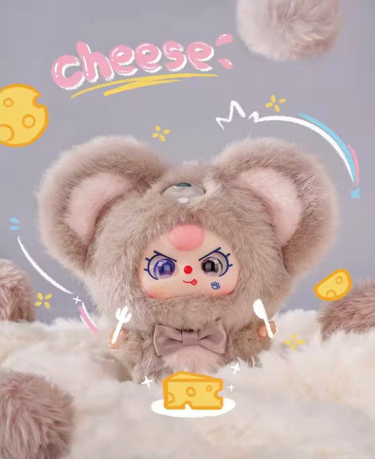 Creasowl Baby Three Mini Knuffel Serie Blind Box – Schattige Vinyl Pop Tas Hangers - Verrassing Blindbox Knuffel Sleutelhanger Collectie - Origineel Cadeau voor Kinderen & Verzamelaars