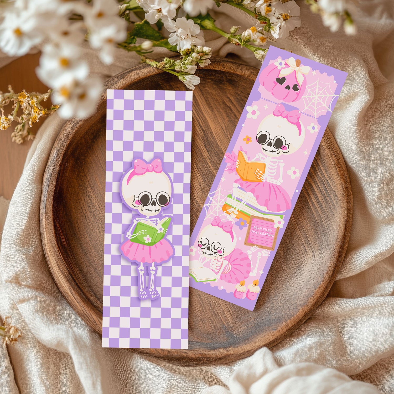 Creasowl Dead Tired Boekenlegger – Schattig Design - Halloween & Herfst Cadeau voor Lezers