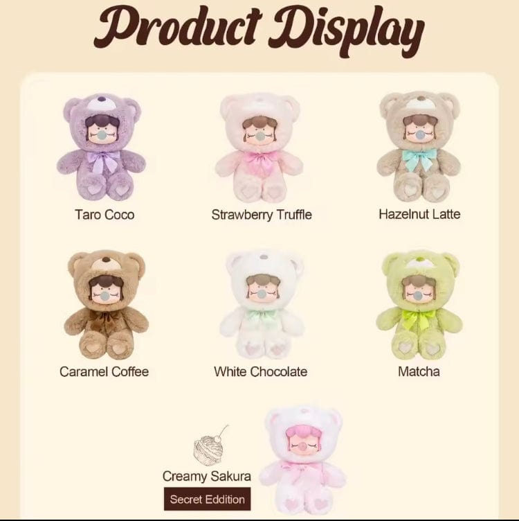 Creasowl Nanci Chocolade Kleurrijke Beer Serie Blind Box – Schattige Vinyl Poppen - Verzamelfiguur Verrassing - Origineel Kerstcadeau voor Kinderen & Verzamelaars