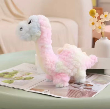 Creasowl Roze Zachte Dinosaurus Knuffel 25cm – Schattige Kawaii Dino Pluche - Knuffel & Cadeau