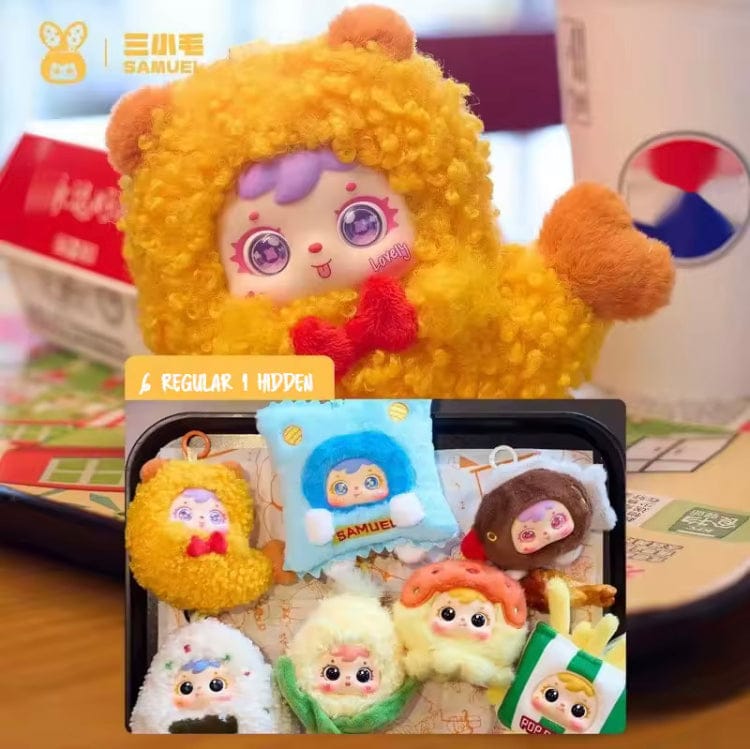 Creasowl Samuel Pluche Blind Box Gebakken Garnalen Serie – Schattige Voedsel Vinyl Pop - Tas Hanger, Sleutelhanger & Bureau Decoratie