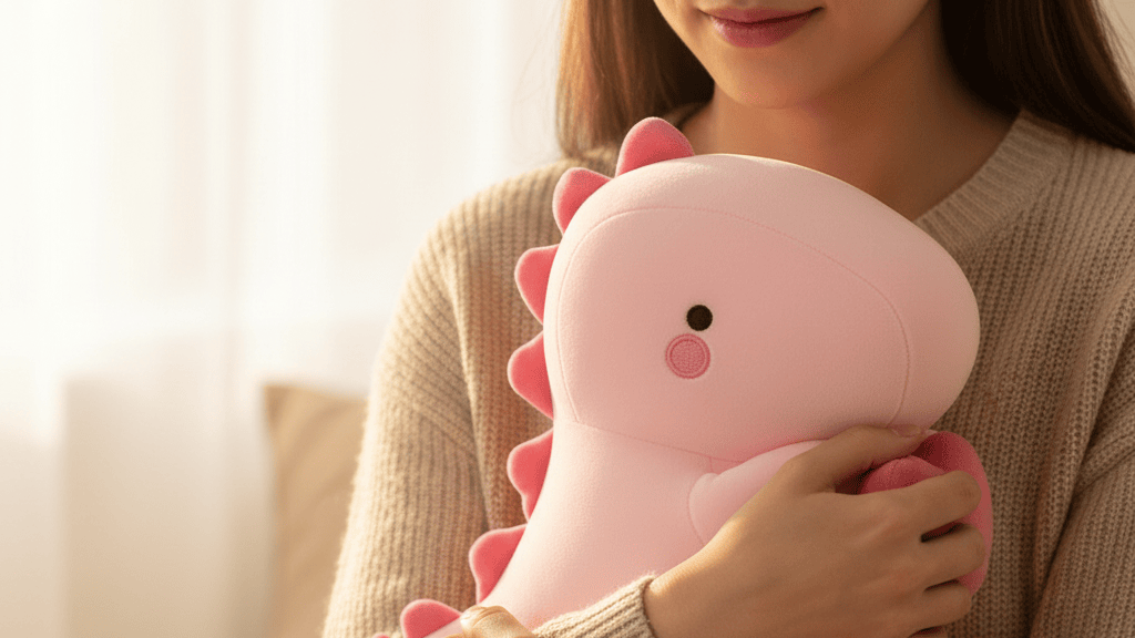 Creasowl Schattige Dinosaurus Knuffel met Hart 🦖 - Zachte Valentijn Plush