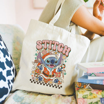Creasowl Stitch Kerst Tote Bag 38 x 48 cm - Boodschappentas / Herbruikbare Tas