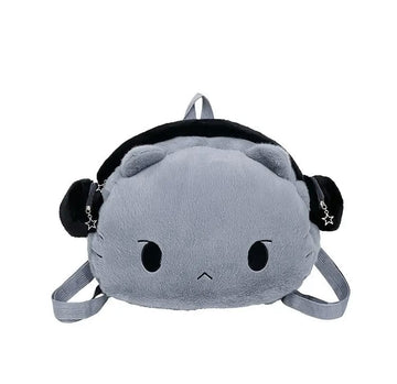 Creasowl Tas Kat met Koptelefoon – Kawaii Schoudertas 35x31 cm