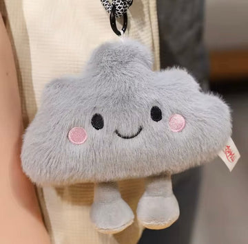 Creasowl Wolk Cartoon Weer Serie Knuffels – Zon, Wolk, Bliksem - Leuke Mini Pluche Hangers voor Tas, Auto of Cadeau