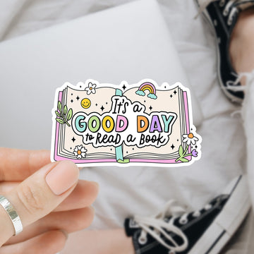 It's a good day to read a book waterdichte vinyl sticker