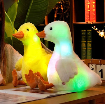 Lichtgevende Gans Eenden Knuffel 30cm - Zachte Pluche Knuffel met Lichtfunctie