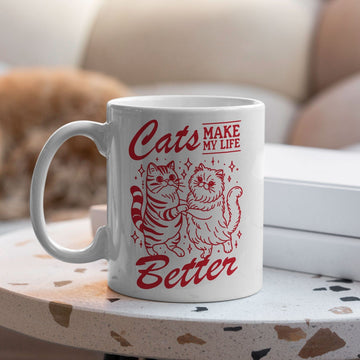 Mijn winkel Cats Make My Life Better Koffiemok – Voor De Echte Kattenliefhebber!