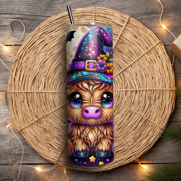 Mijn winkel Halloween Trick or Treat Schattig Highland Koetje Tumbler