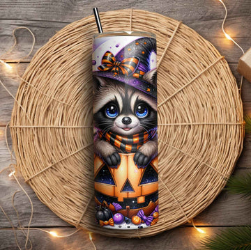 Mijn winkel Halloween Tumbler met Schattige Wasbeer