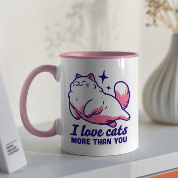 Mijn winkel I love cats more than you koffiemok