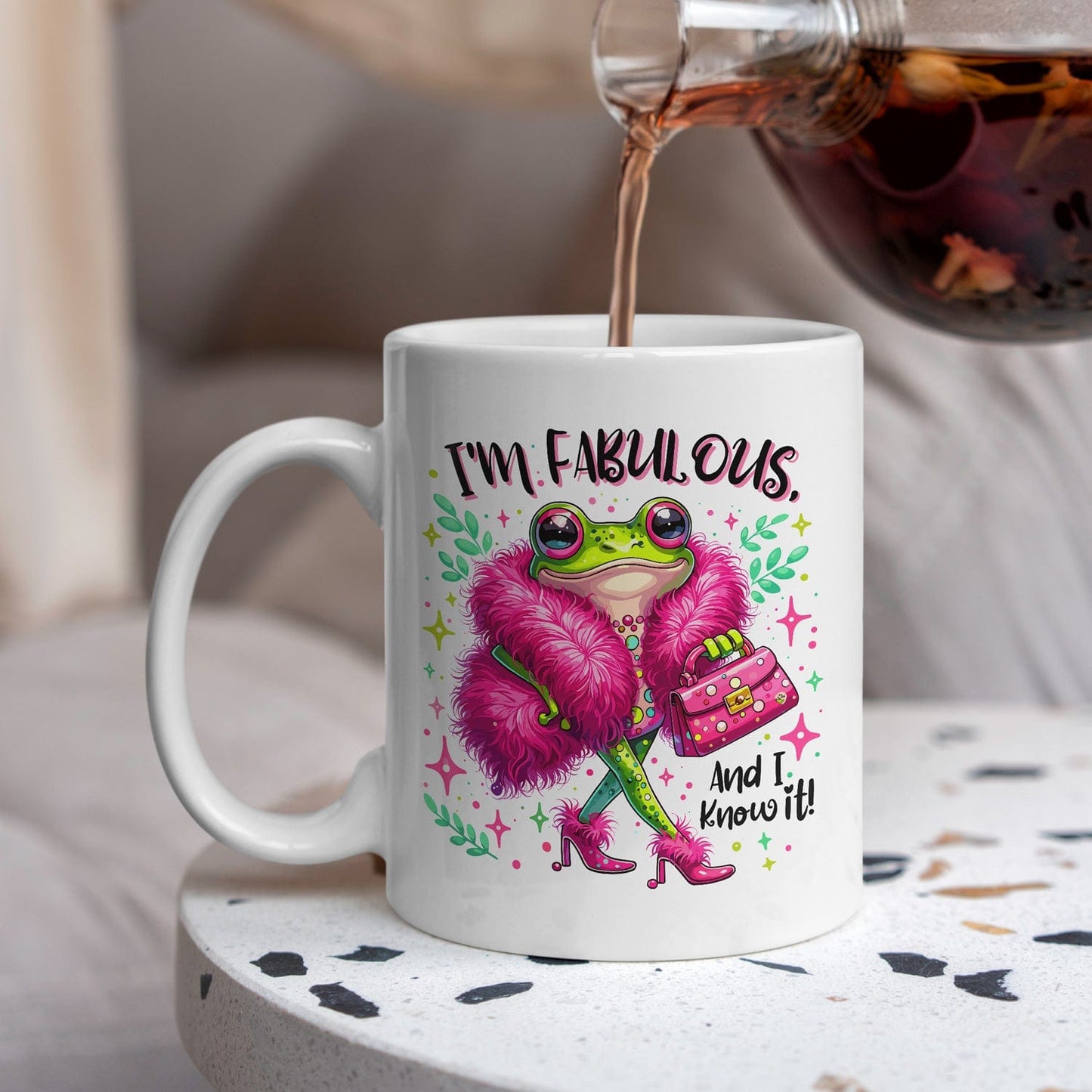 Mijn winkel I'm Fabulous and I Know It Koffiemok met Diva Kikker