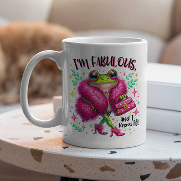 Mijn winkel I'm Fabulous and I Know It Koffiemok met Diva Kikker