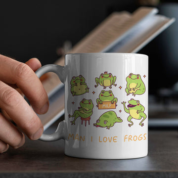 Mijn winkel Kikkers MILF, Man I love frogs mok