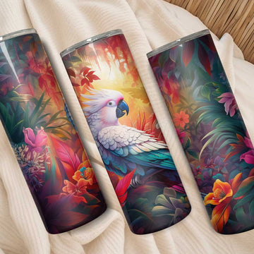 Mijn winkel Kleurrijke kaketoe tumbler