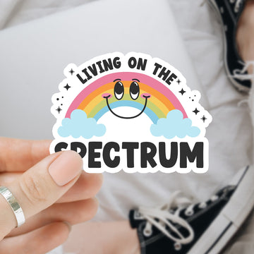Mijn winkel Living on the spectrum waterdichte vinyl sticker