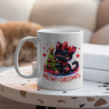 Mijn winkel Meowy Christmas Mok 325ml – Kerst Koffiemok met Katten Illustratie