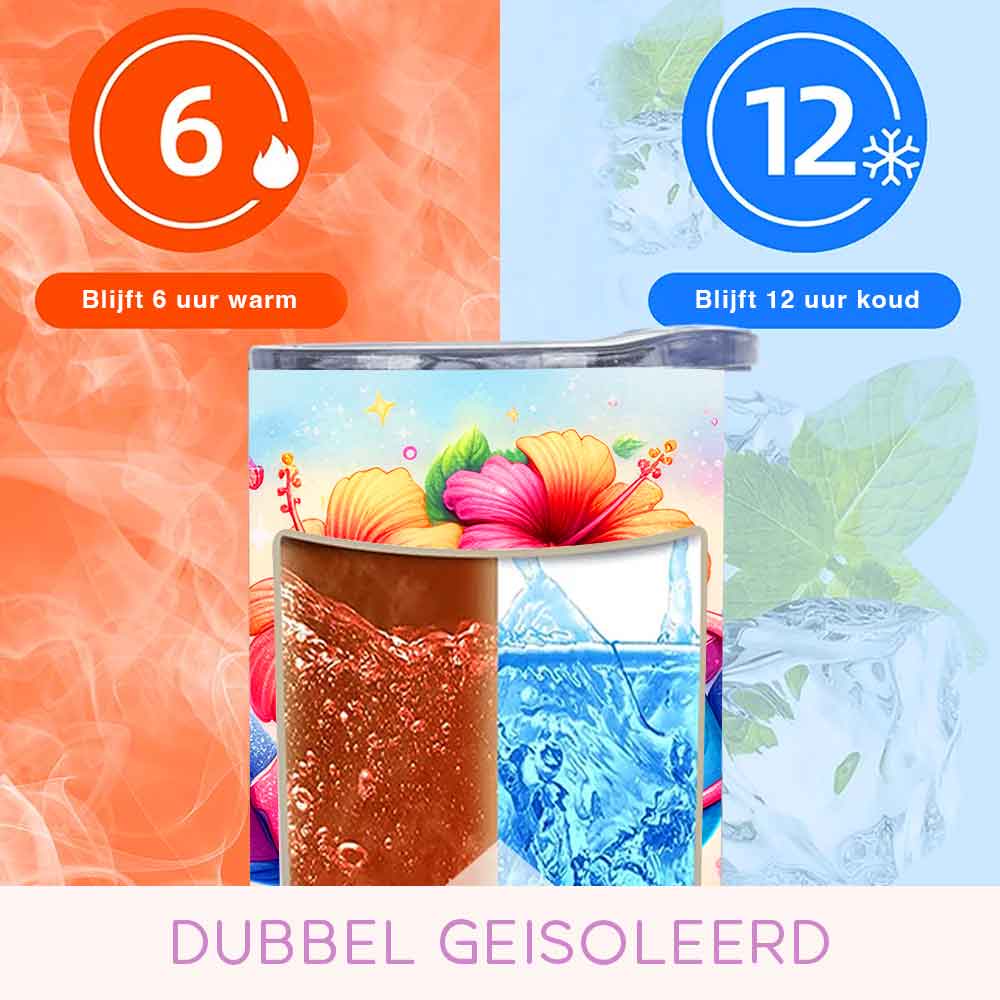 Mijn winkel Ohana Stitch Tumbler 600ml – Cartoon Drinkbeker met Deksel & Metalen Rietje – He