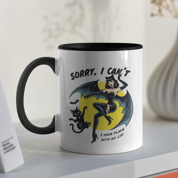 Mijn winkel Plans with my cat heks koffiemok met spreuk