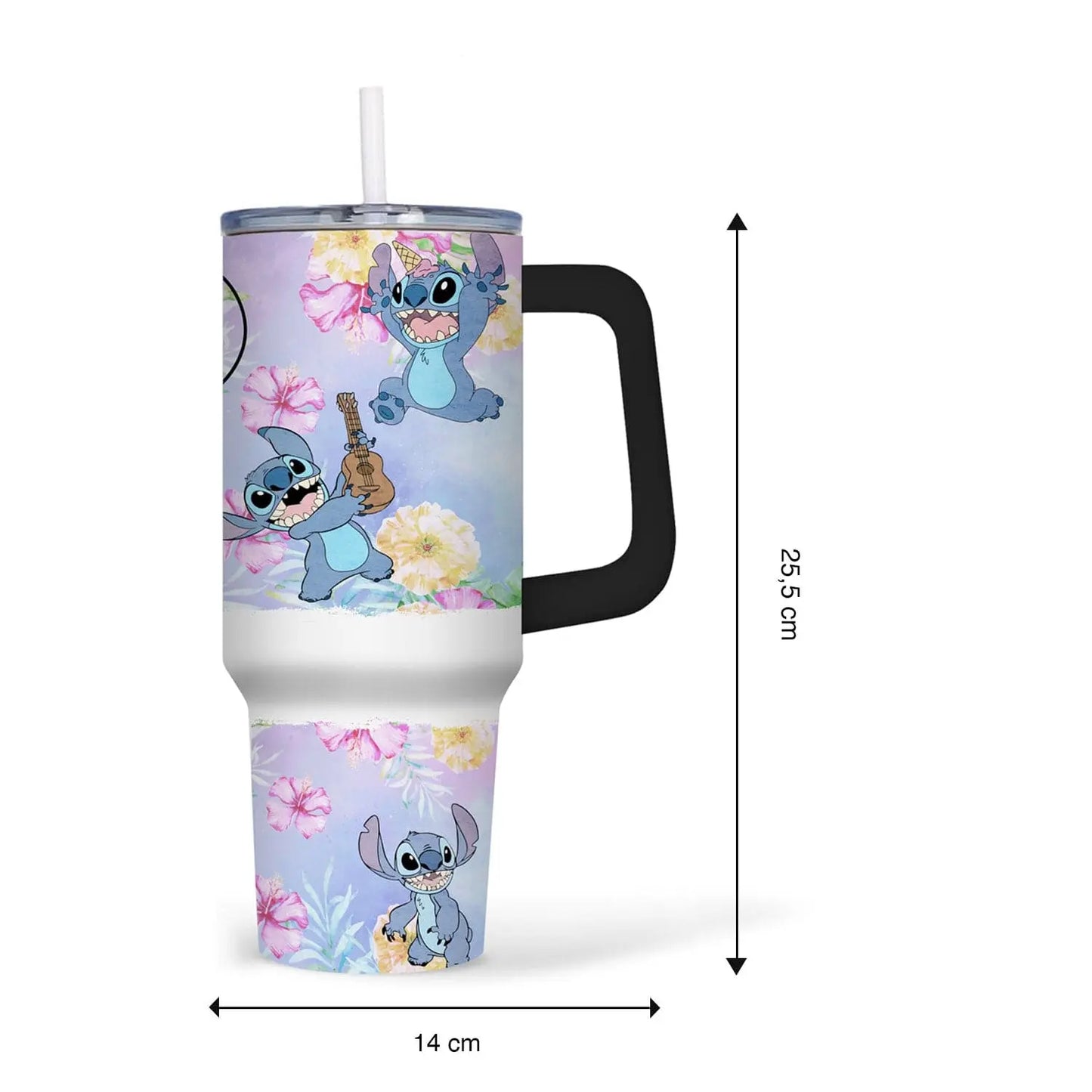 Mijn winkel Stitch Tumbler 40oz met Rietje – Thermosbeker met Cartoon Design