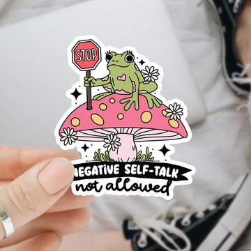 Mijn winkel Stop negative self-talk vinyl sticker