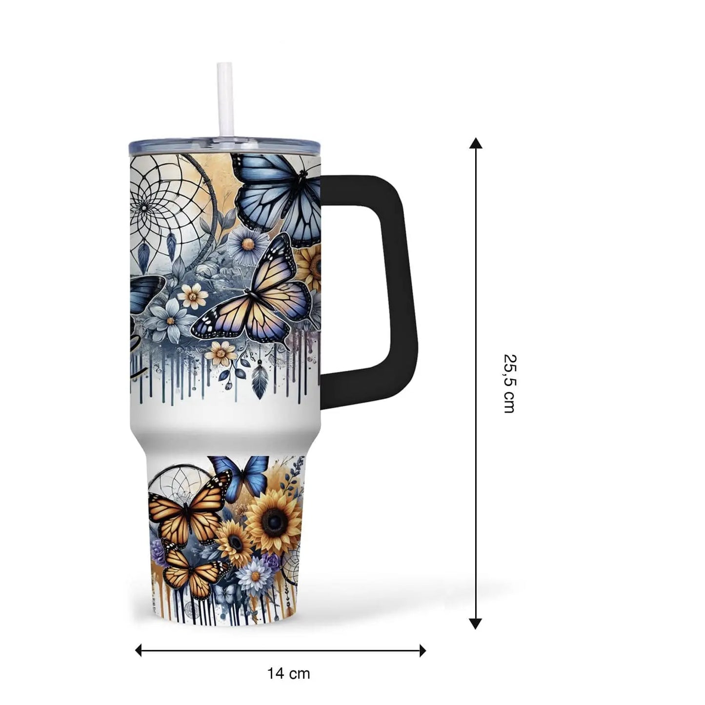 Mijn winkel Tumbler 40oz Uilen Tumbler 40oz met Tekst – “Capable Worthy Enough” Drinkbeker