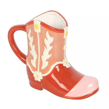 Roze Cowboylaars Mok – Pink Cowboy Boot Shaped Mug
