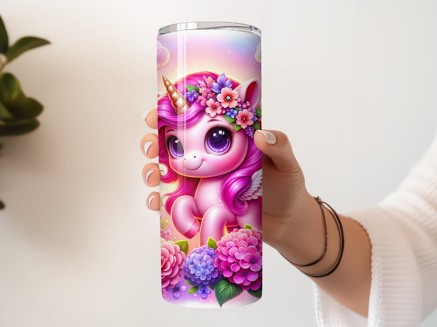 Schattige eenhoorn tumbler