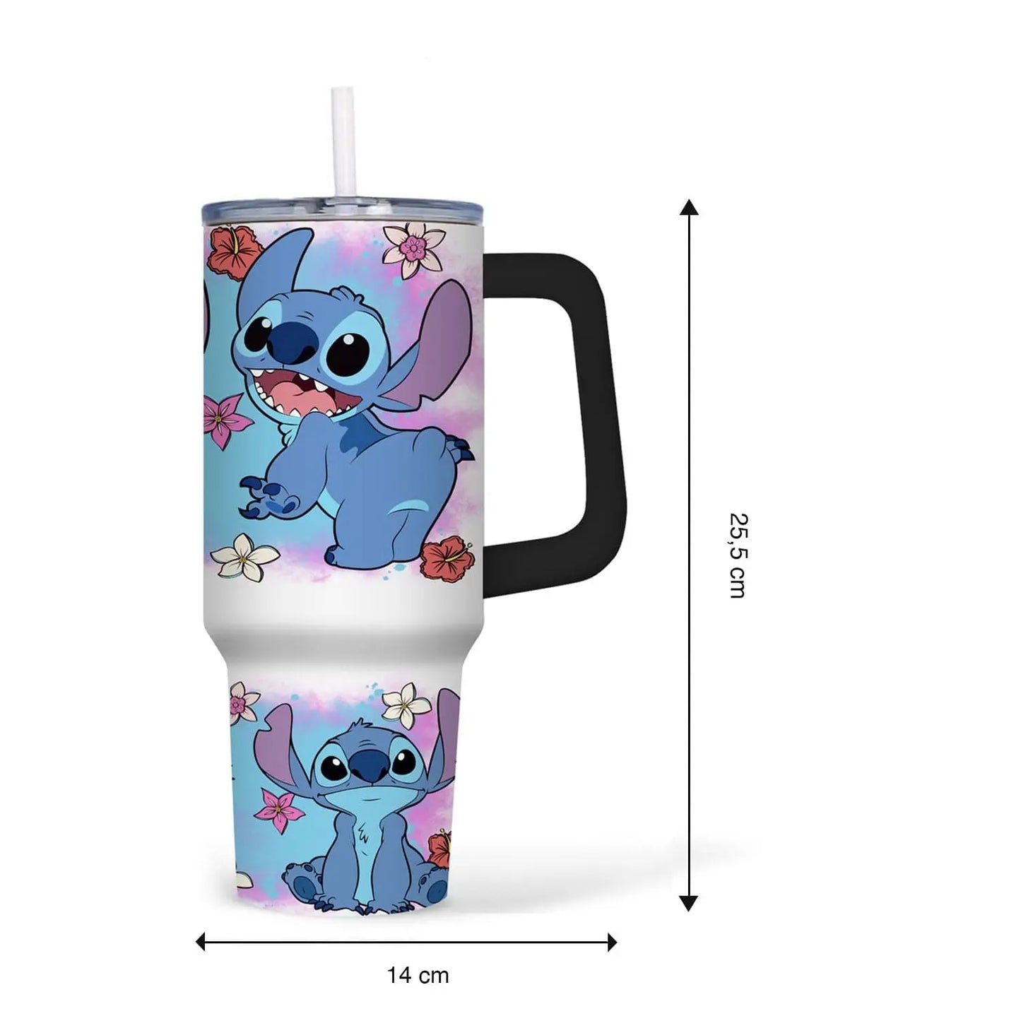 Schattige Stitch Thermosbeker 40oz – Herbruikbare Drinkbeker met Rietje