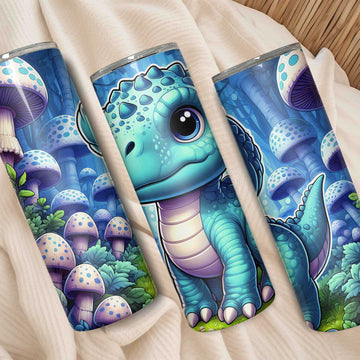 Stoere blauwe dino tumbler