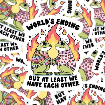 World's ending waterdichte vinyl sticker