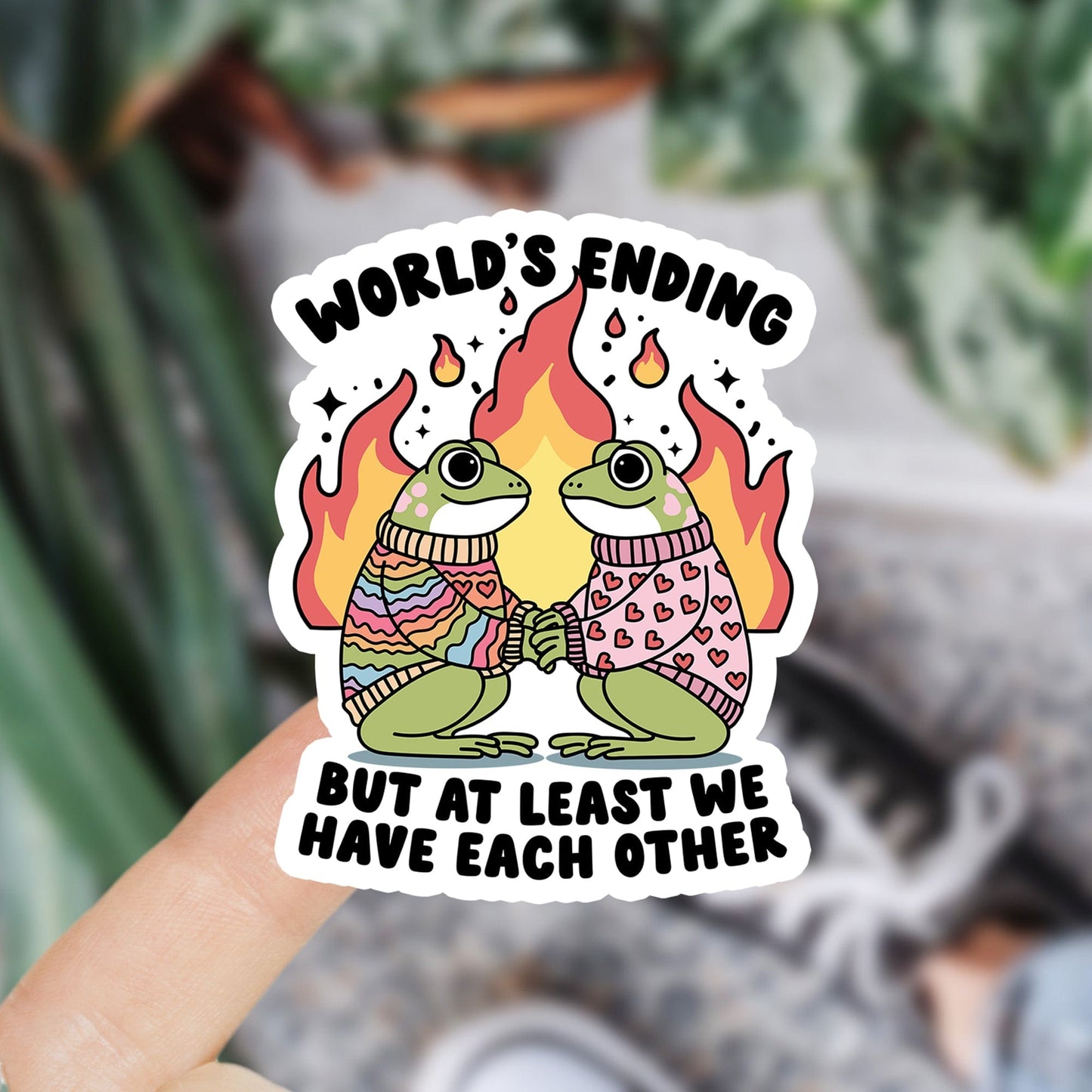 World's ending waterdichte vinyl sticker