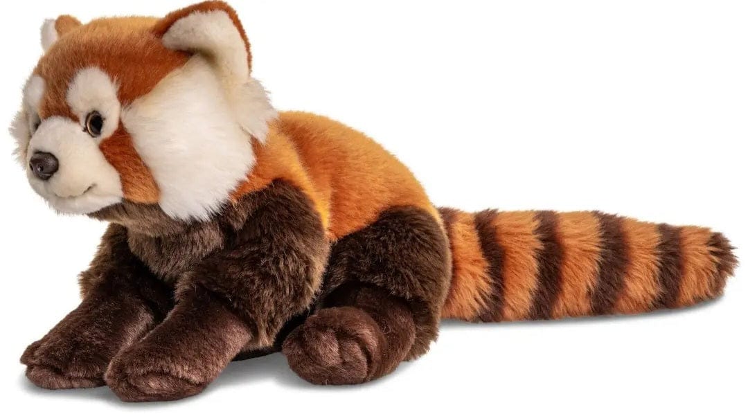 Zittende rode panda knuffel - 27 cm lang