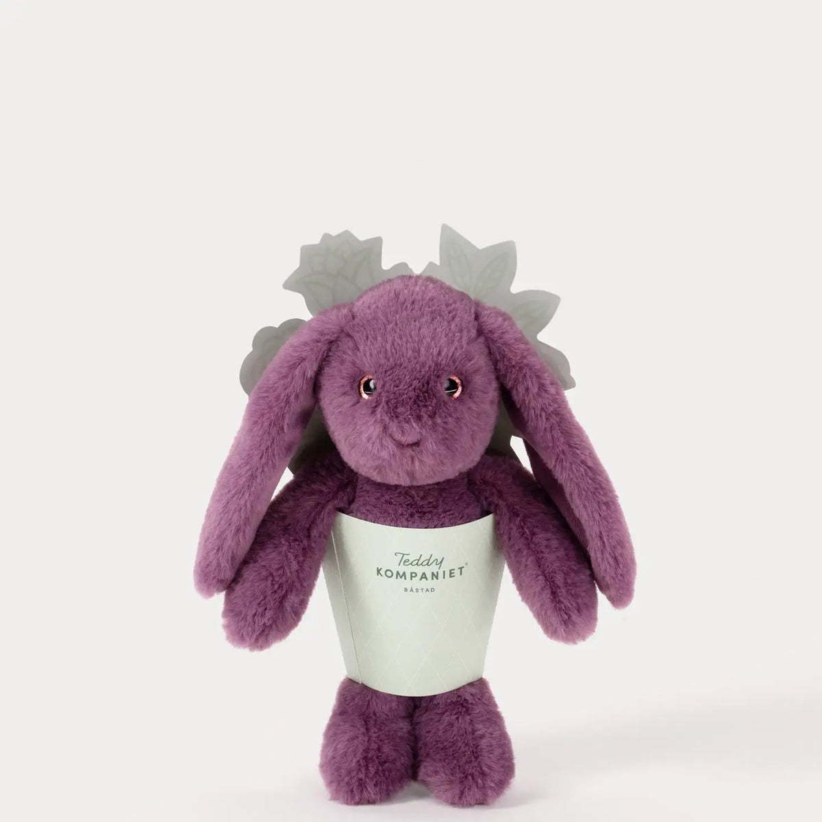 Lichtroze zachte pluche knuffelkonijn Lily met glitterogen en fluwelige vacht, 25 cm, door Creasowl, in diverse kleuren