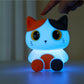 Oranje siliconen kat nachtlampje van Creasowl, zacht kinderkamer LED lampje met schattige katvorm en sfeerverlichting