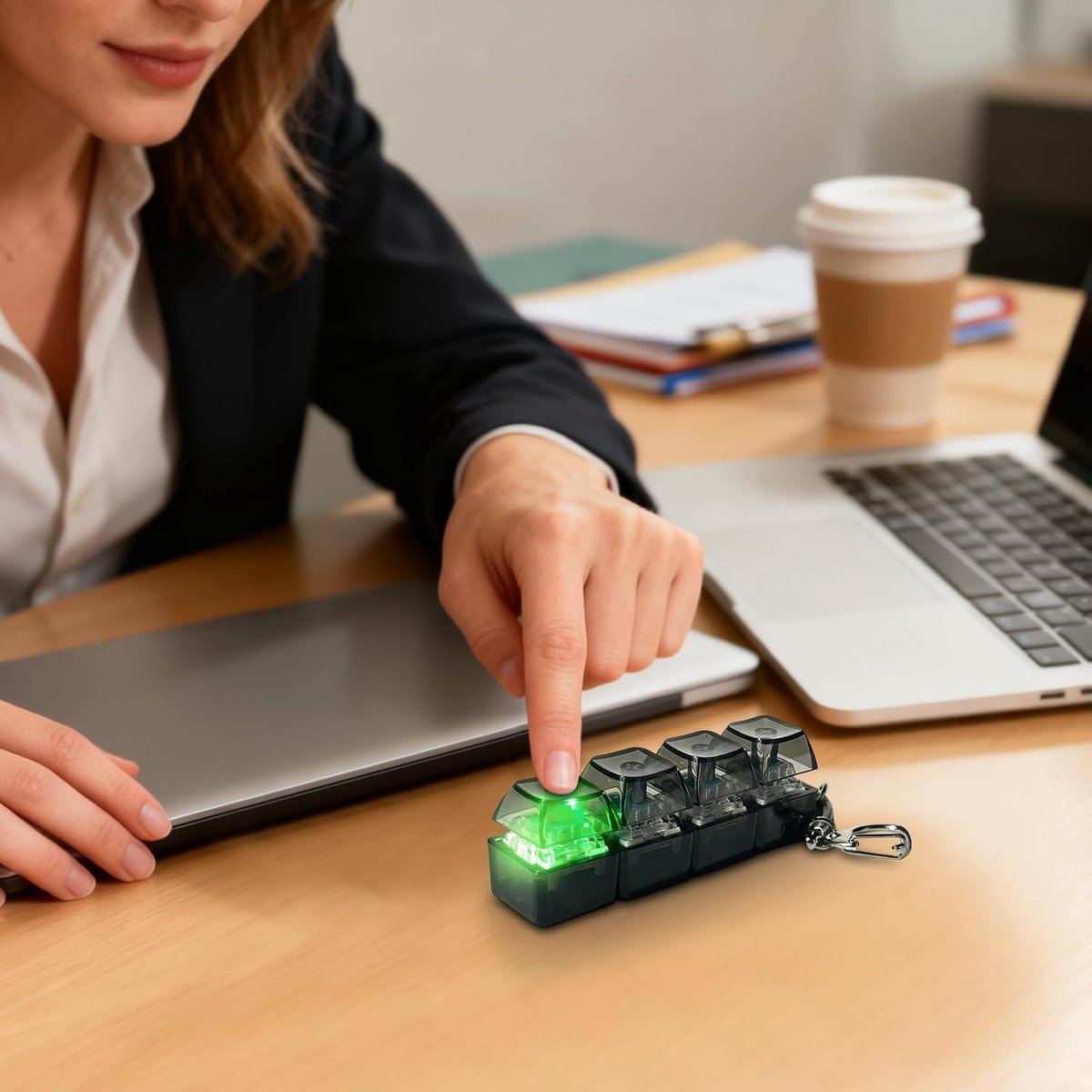 Keyboard Fidget Toy Clicker met LED Verlichting Creasowl