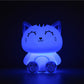 Siliconen Kat Nachtlampje Grijs – Zacht Kinderkamer LED Nachtlampje (10 x 13,2 x 16 cm) – Schattig Cadeau & Sfeerverlichting