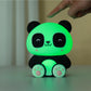Siliconen panda nachtlampje van Creasowl, zacht kinder LED lampje voor babykamer, 10x13,2x16 cm, schattig en veilig voor baby's