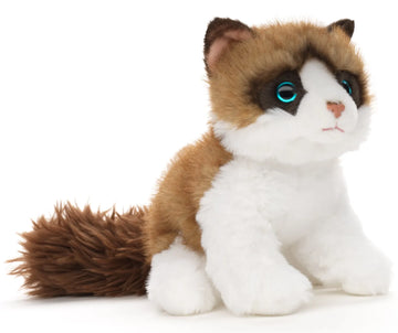 Zachte Ragdoll kat knuffel van pluche, 30 cm, staand huisdierknuffel met duurzame, gerecyclede vulling, door Creasowl
