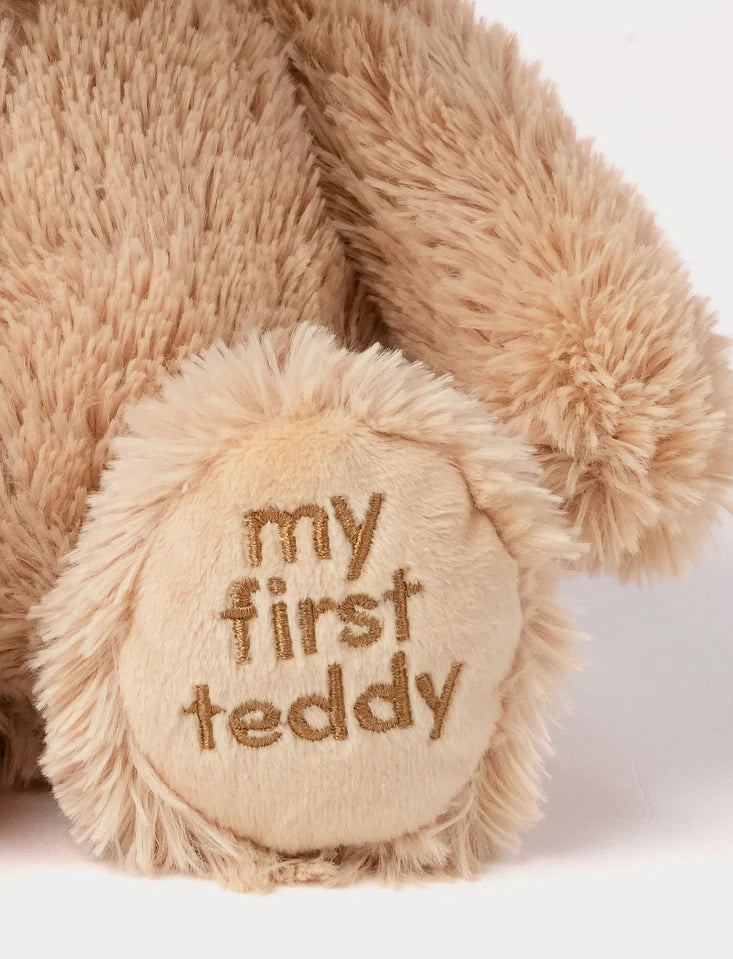 Zachte creasowl teddy knuffelbeer van 28 cm, ideaal eerste knuffel voor baby's, in pastel kleuren, geschikt als kraamcadeau