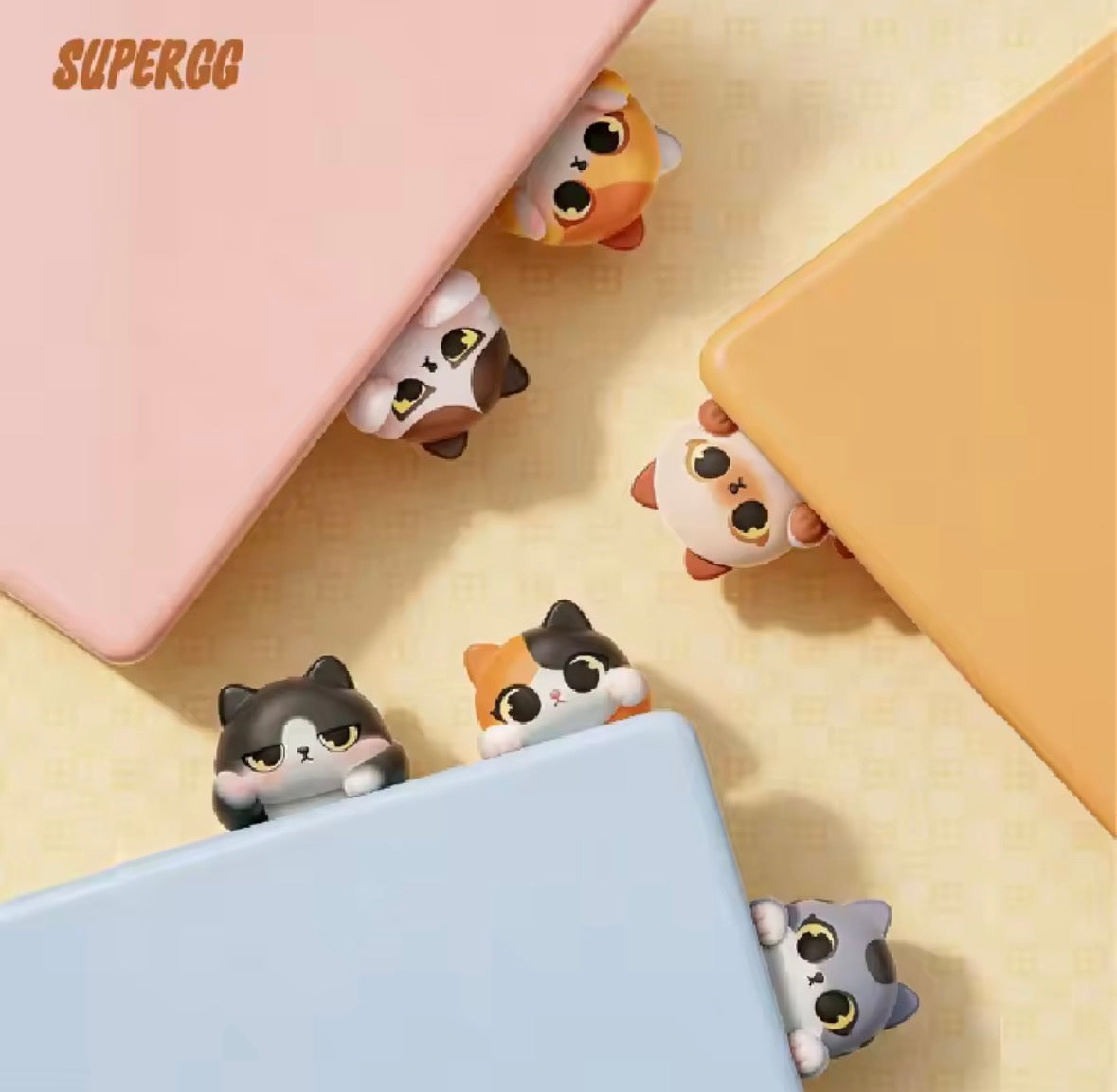 SUPERGG PICOCO Blind Box Hippers – Schattige Katten Serie Mini Figuren
