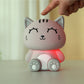 Siliconen Kat Nachtlampje Grijs – Zacht Kinderkamer LED Nachtlampje (10 x 13,2 x 16 cm) – Schattig Cadeau & Sfeerverlichting
