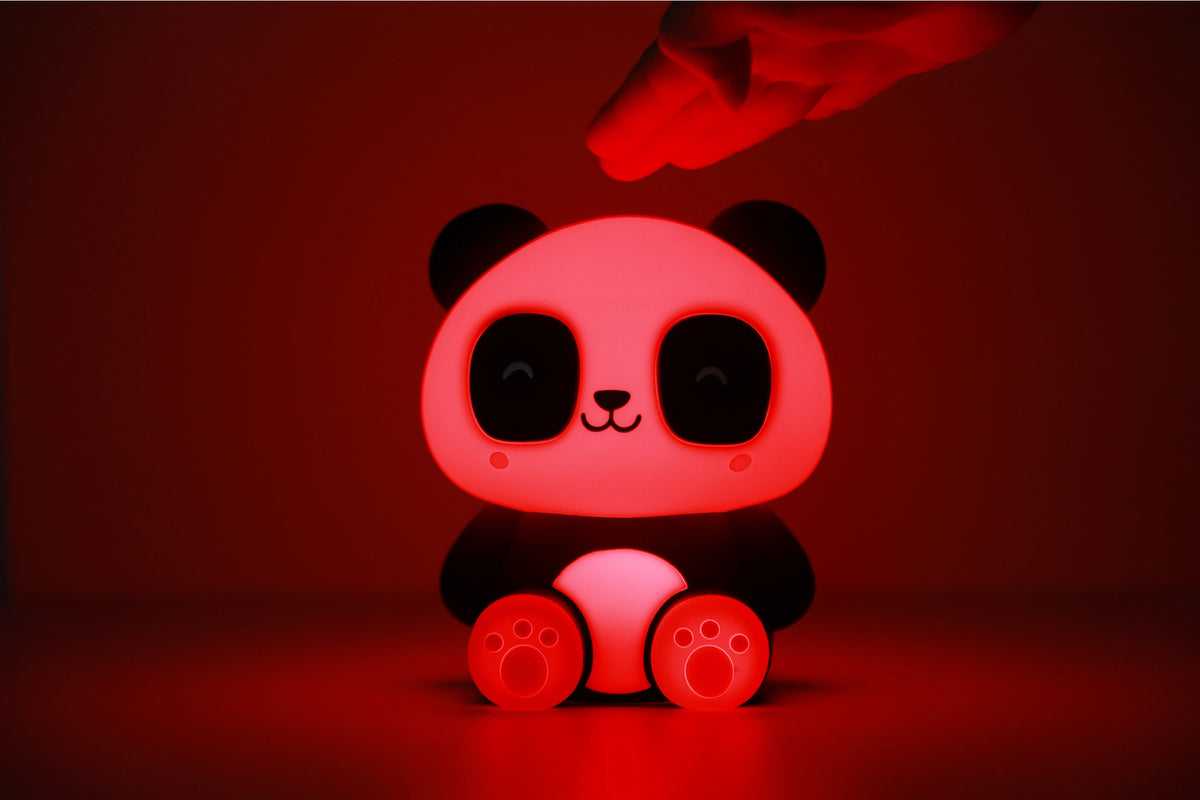 Siliconen Panda nachtlamp van Creasowl, zacht kinderkamer LED nachtlampje met schattig panda design voor baby's en kinderen