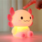 Siliconen Axolotl Nachtlampje – Zacht Kinderkamer LED Nachtlampje (10 x 13,2 x 16 cm) – Schattige Axolotl Lamp & Uniek Cadeau