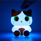 Oranje siliconen nachtlampje voor kinderen, schattig LED-licht, zachte babykamerverlichting, creasowl design, 10x13,2x16 cm