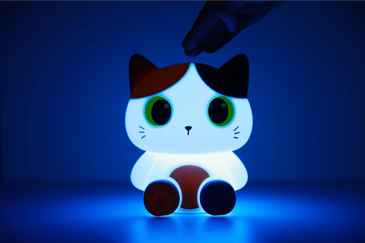 Oranje siliconen nachtlampje voor kinderen, schattig LED-licht, zachte babykamerverlichting, creasowl design, 10x13,2x16 cm