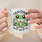 Kikker Mok “Calm Down and Let That Sh*t Go” 🐸 | Keramische Mok 330ml Dubbelzijdig Bedrukt Creasowl