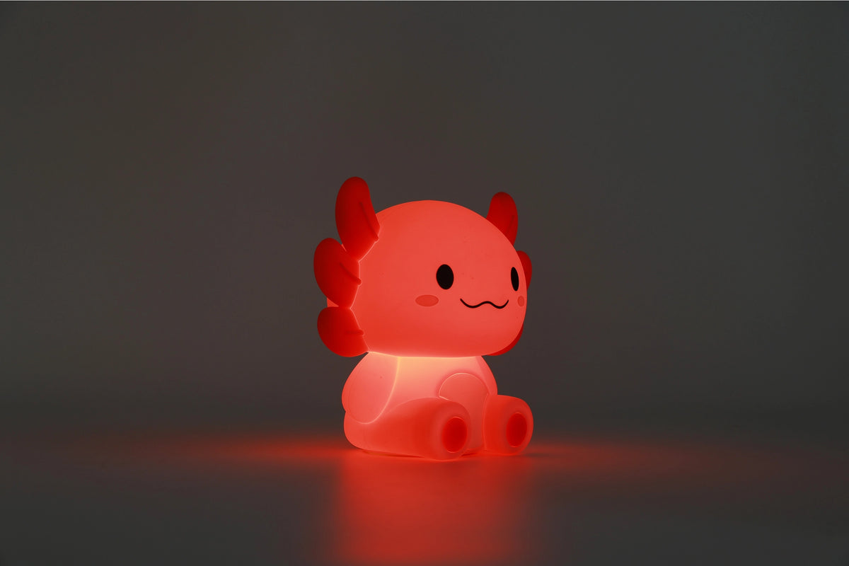Siliconen Axolotl Nachtlampje – Zacht Kinderkamer LED Nachtlampje (10 x 13,2 x 16 cm) – Schattige Axolotl Lamp & Uniek Cadeau